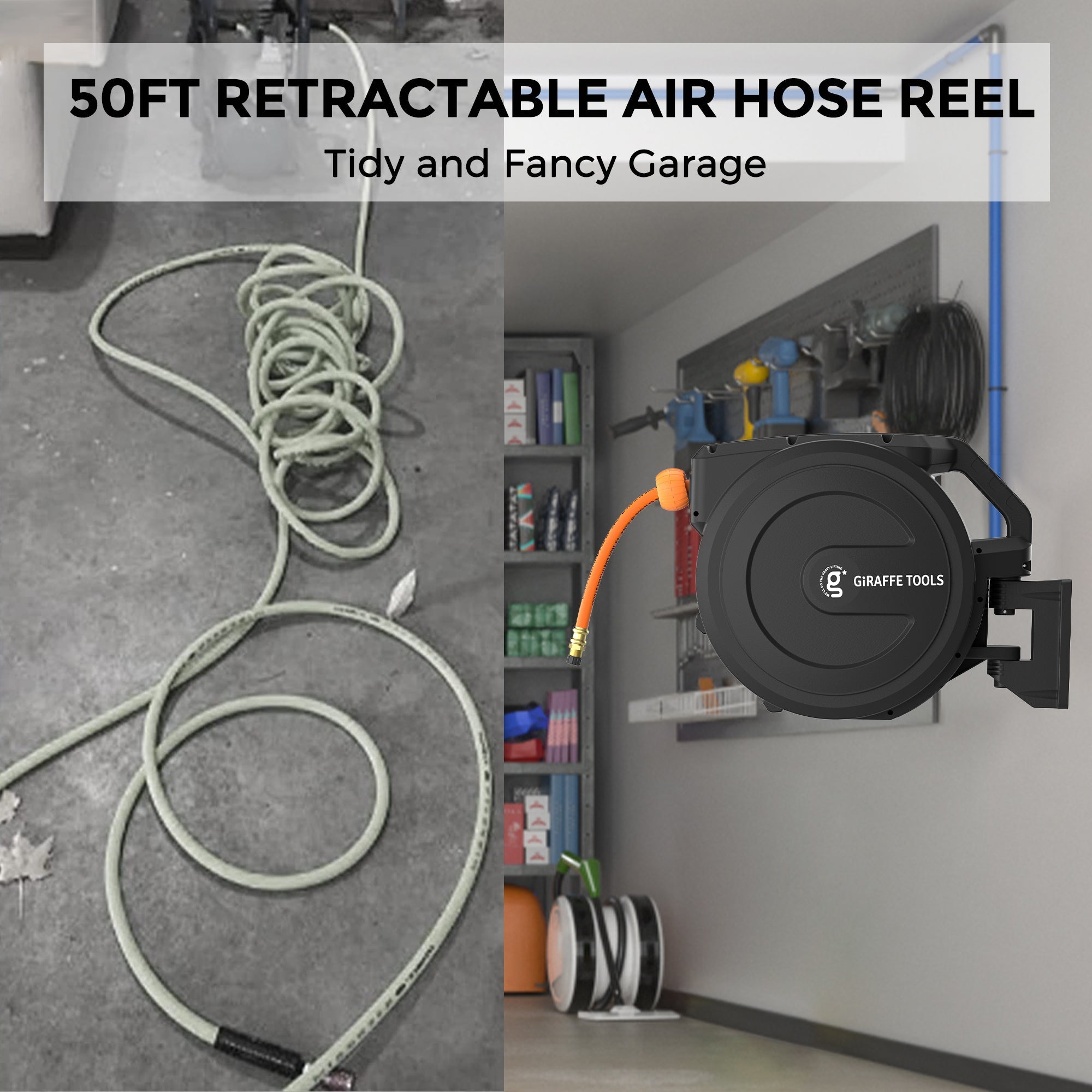 The reel has a strong rewind spring and a smart lock, and is more lightweight than steel reels.