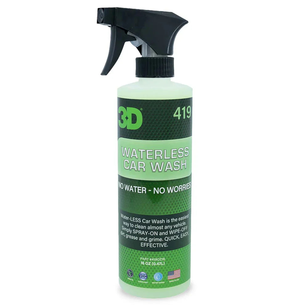 3D Car Care 3D WATERLESS CAR WASH PINT in use - professional detailing application