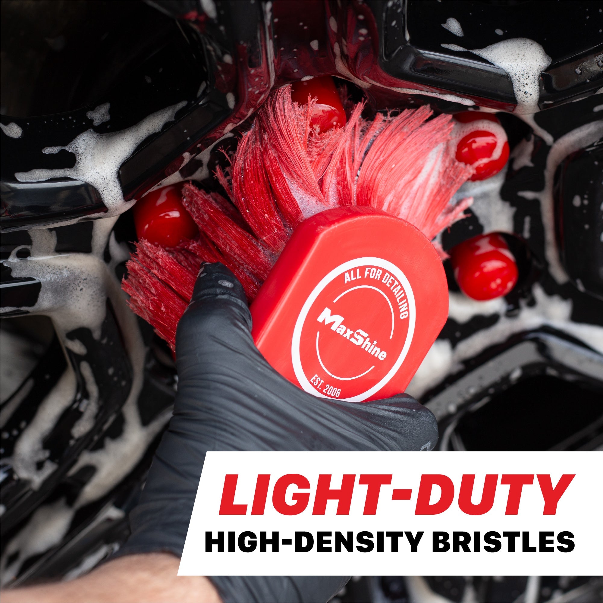 Car Wheel Brush - PVC Bristles, PP Handle, 8" Long The car wheel brush is medium to light-duty for cleaning the wheels. Crafted from a PP handle and PVC hair