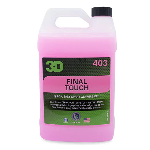 3D Car Care 3D FINAL TOUCH GALLON in use - professional detailing application