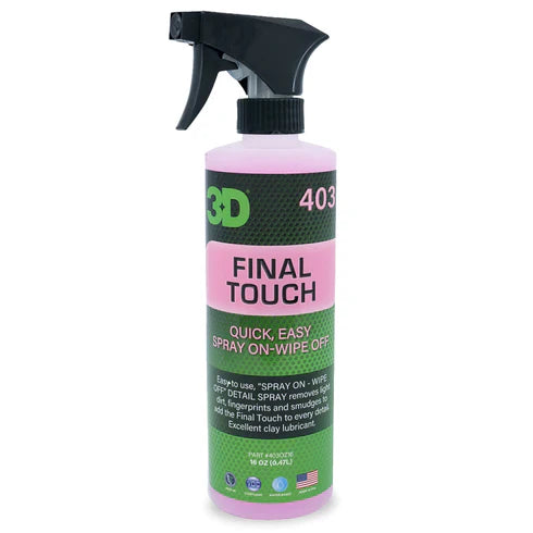3D Car Care 3D FINAL TOUCH PINT in use - professional detailing application