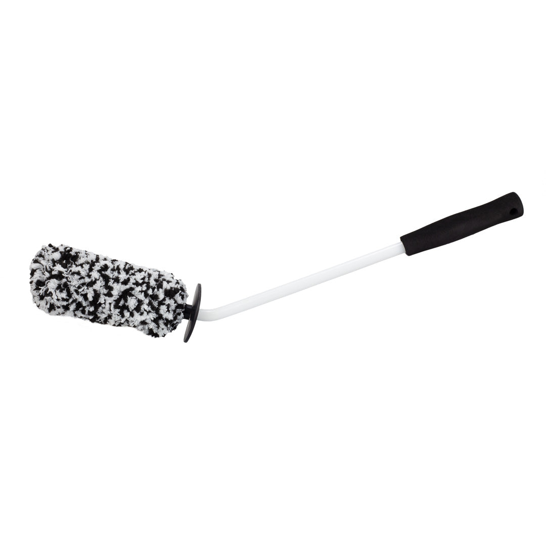 Maxshine Microfiber Wheel Brush - Angled Reach in use - professional detailing application