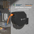 The reel has a strong rewind spring and a smart lock, and is more lightweight than steel reels.
