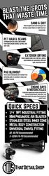 A wide promotional banner for Hattikahaul Shop featuring a black and white striped design with multiple text panels, product photos, and promotional copy such as 'Quick Specs,' 'Blast the Shots that Waste Time,' and 'Hattikahaul Shop.'.
