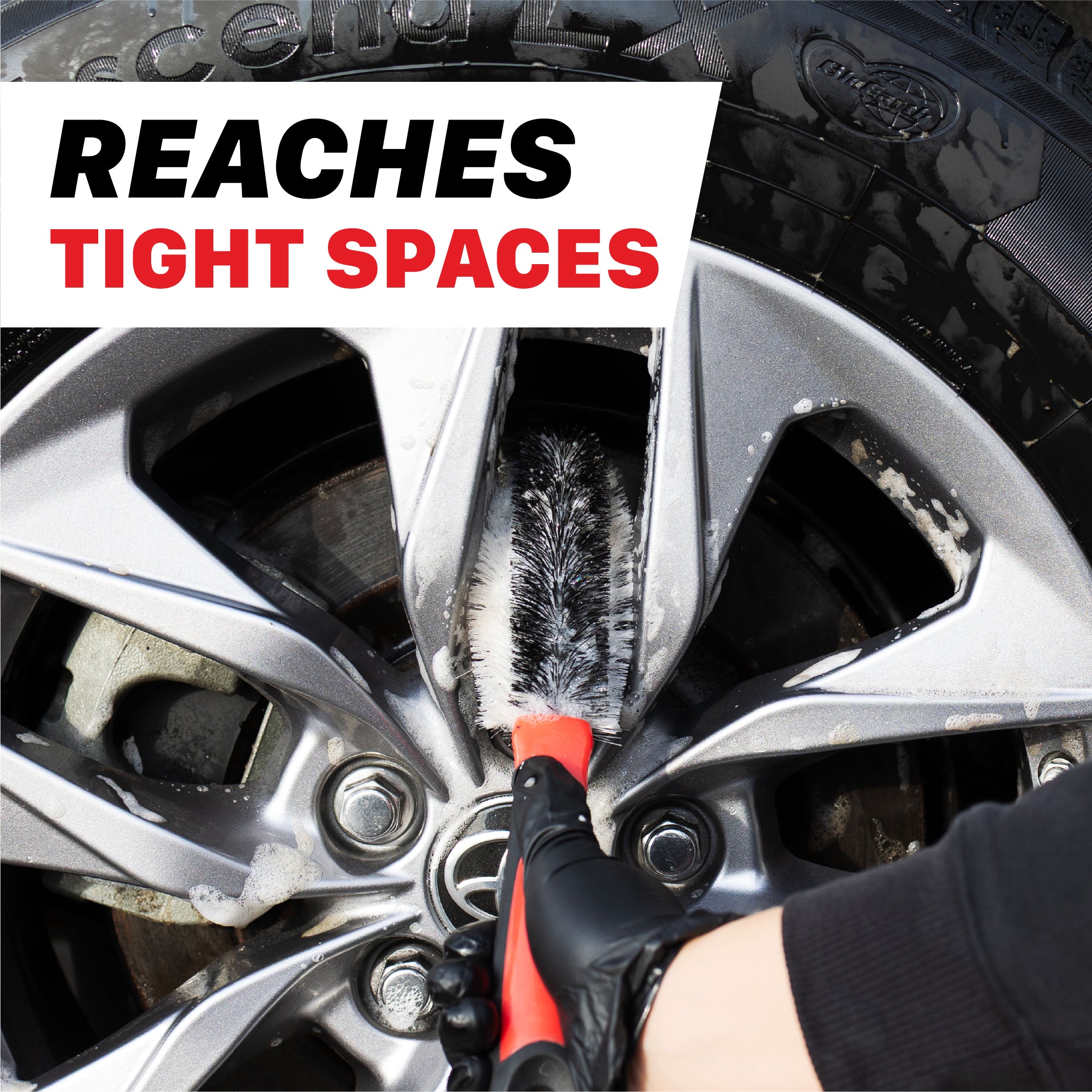 The Car Engine Brush | Bristles Cover 360° With 12-Inch Handle The car engine brush offers a unique solution to cleaning challenging, hard-to-reach areas by