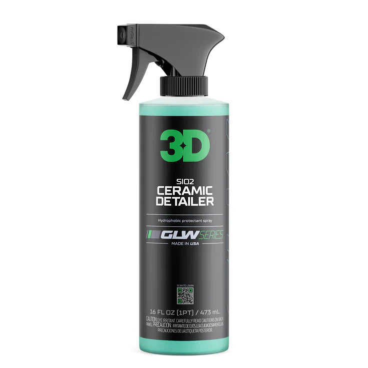 3D Car Care 3D GLW SIO2 CERAMIC DETAILER 16oz in use - professional detailing application