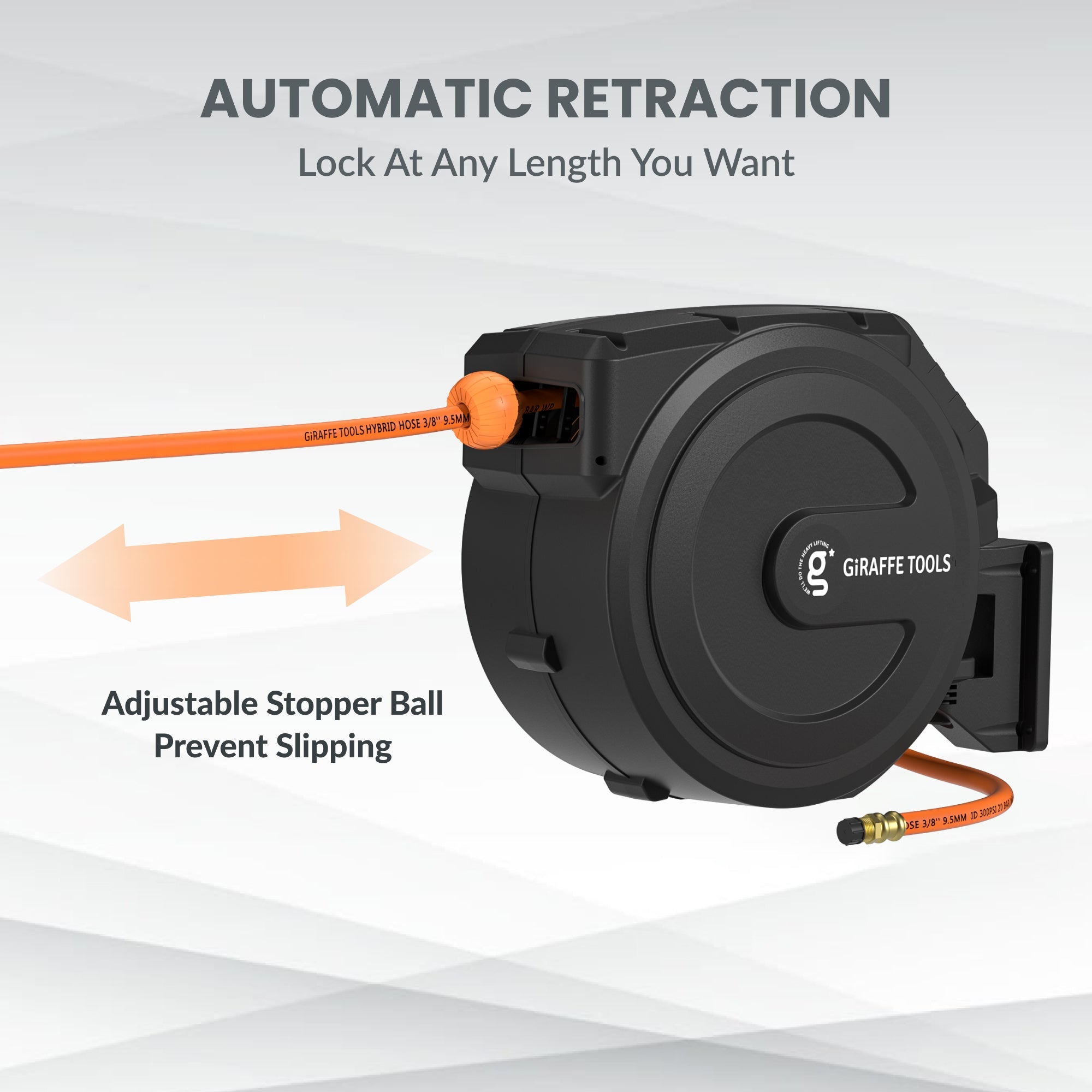 The reel has a strong rewind spring and a smart lock, and is more lightweight than steel reels.