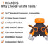 The Giraffe water hose splitter is made of high-quality brass which is rust-resistant and corrosion-resistant. Its all-brass construction ensures superior