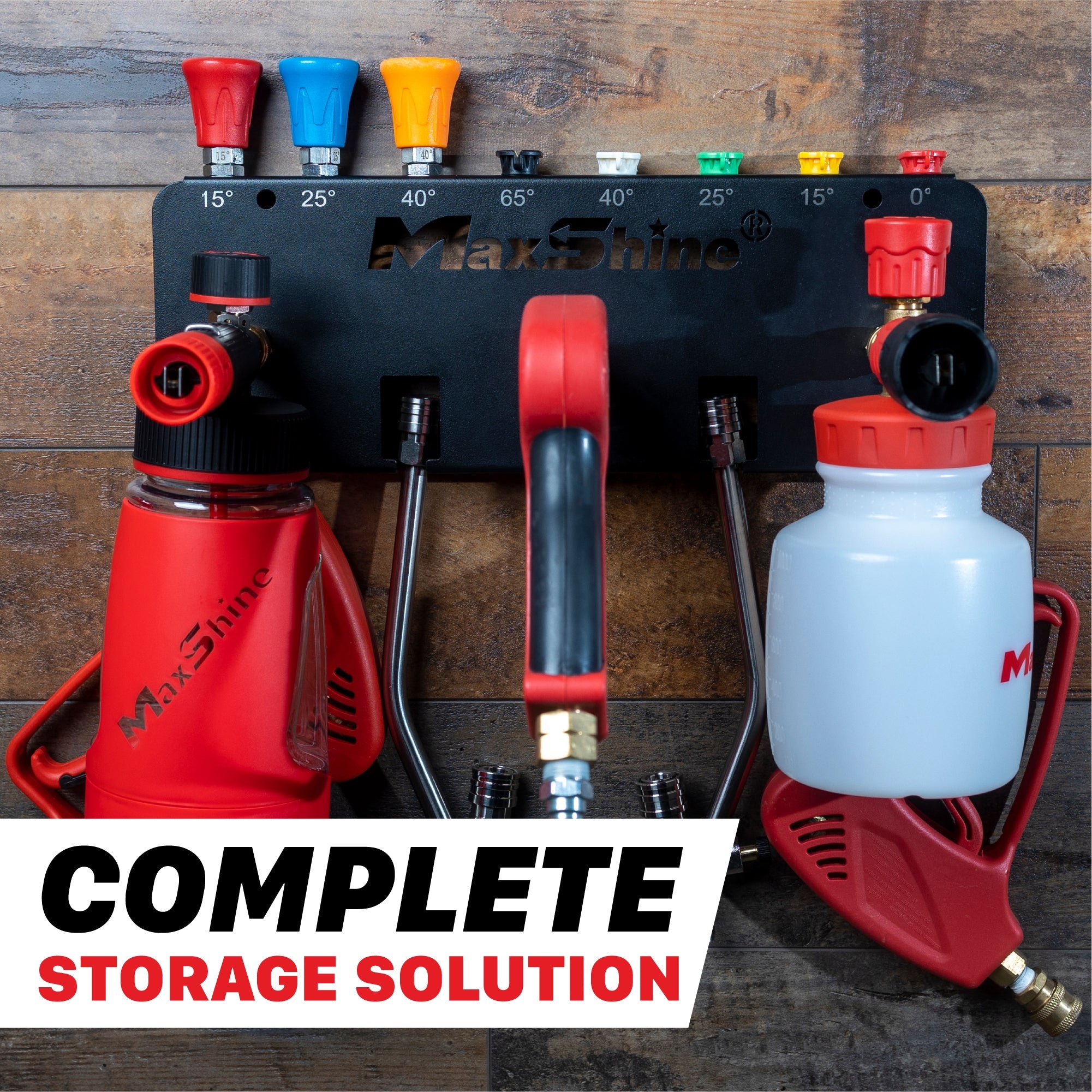 Foam Cannon Wall Mount The Foam Cannon Wall Mount ensures a tidy and orderly arrangement of your car washing tools, securely accommodating up to three foam