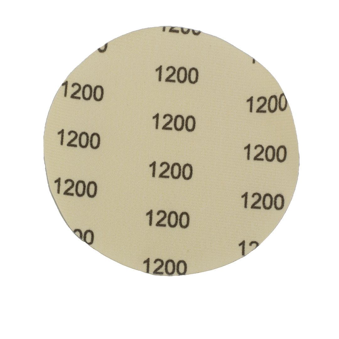 The 6" Sanding Paper Discs The sanding paper discs include 6-inch discs with fine grit ranging from 1200, 1500, 2000, and 3000 grits, working perfectly on