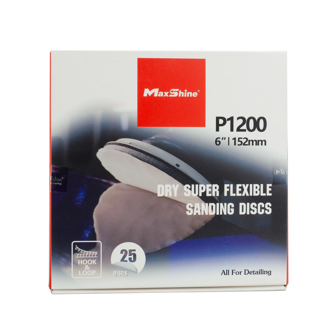 The 6" Sanding Paper Discs The sanding paper discs include 6-inch discs with fine grit ranging from 1200, 1500, 2000, and 3000 grits, working perfectly on