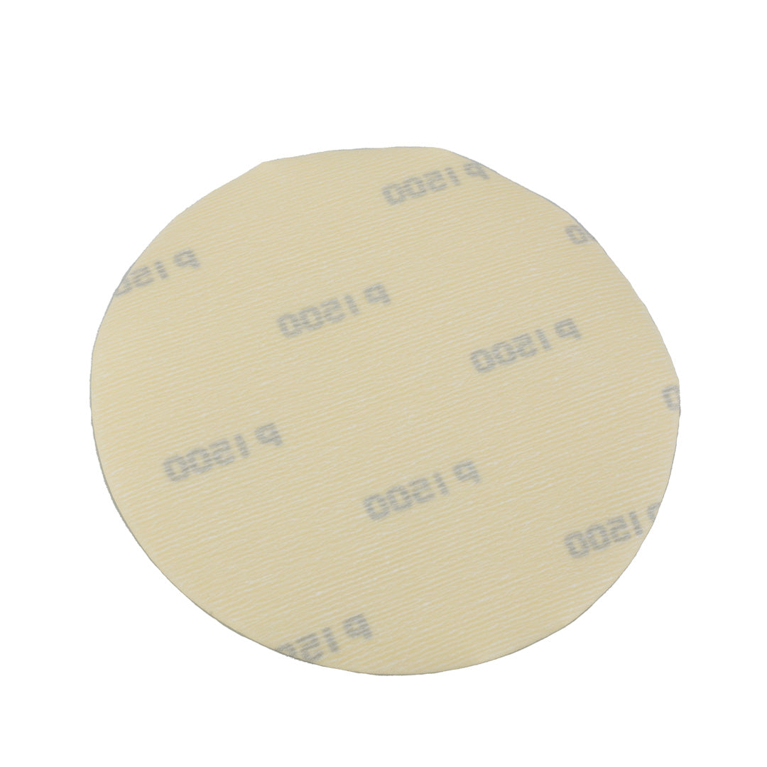 The 6" Sanding Paper Discs The sanding paper discs include 6-inch discs with fine grit ranging from 1200, 1500, 2000, and 3000 grits, working perfectly on
