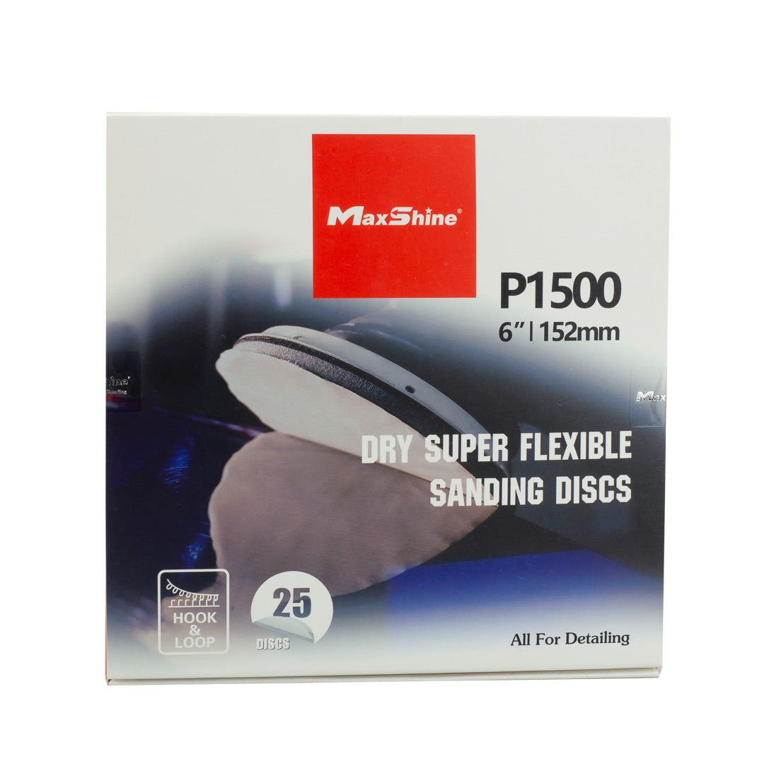 The 6" Sanding Paper Discs The sanding paper discs include 6-inch discs with fine grit ranging from 1200, 1500, 2000, and 3000 grits, working perfectly on