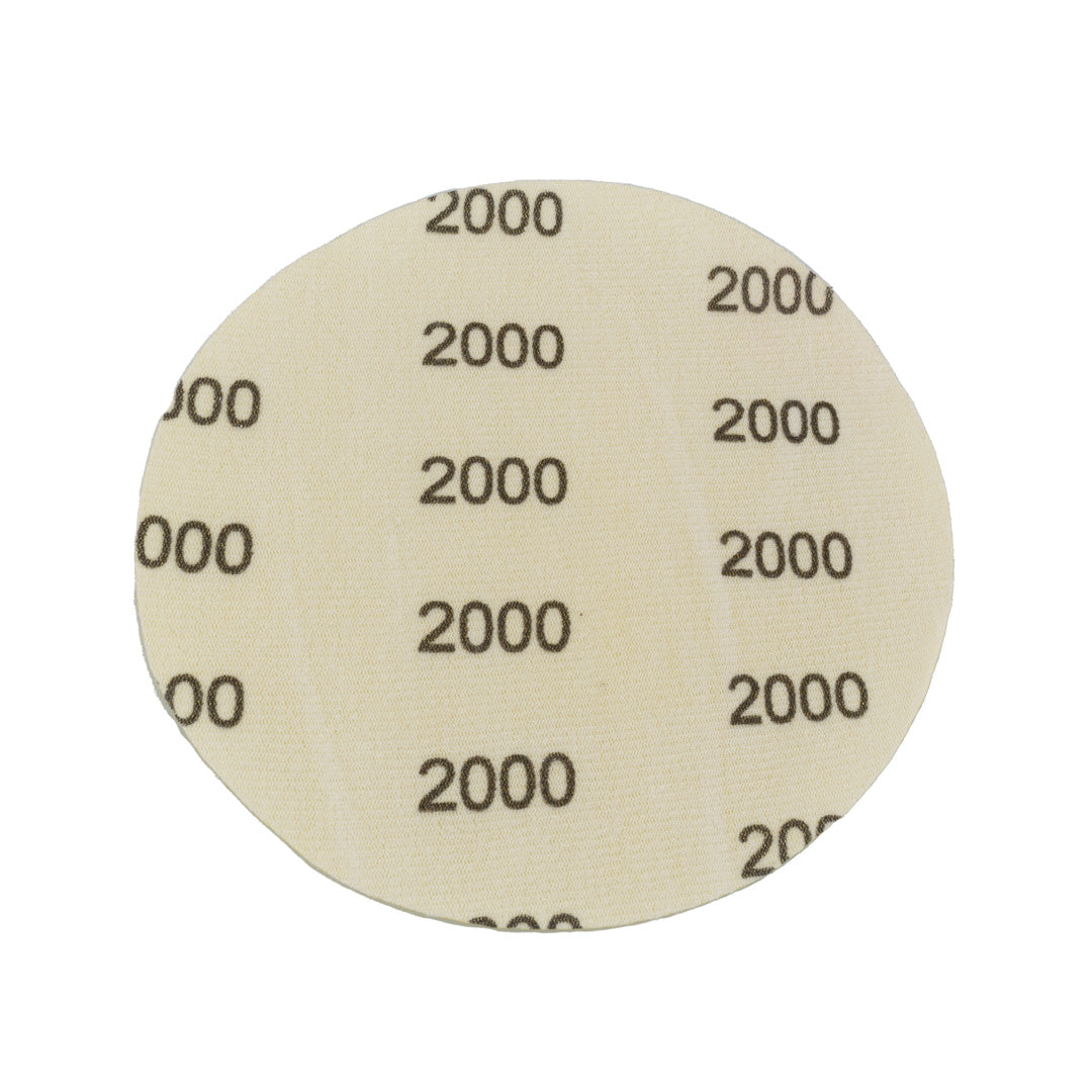 The 6" Sanding Paper Discs The sanding paper discs include 6-inch discs with fine grit ranging from 1200, 1500, 2000, and 3000 grits, working perfectly on