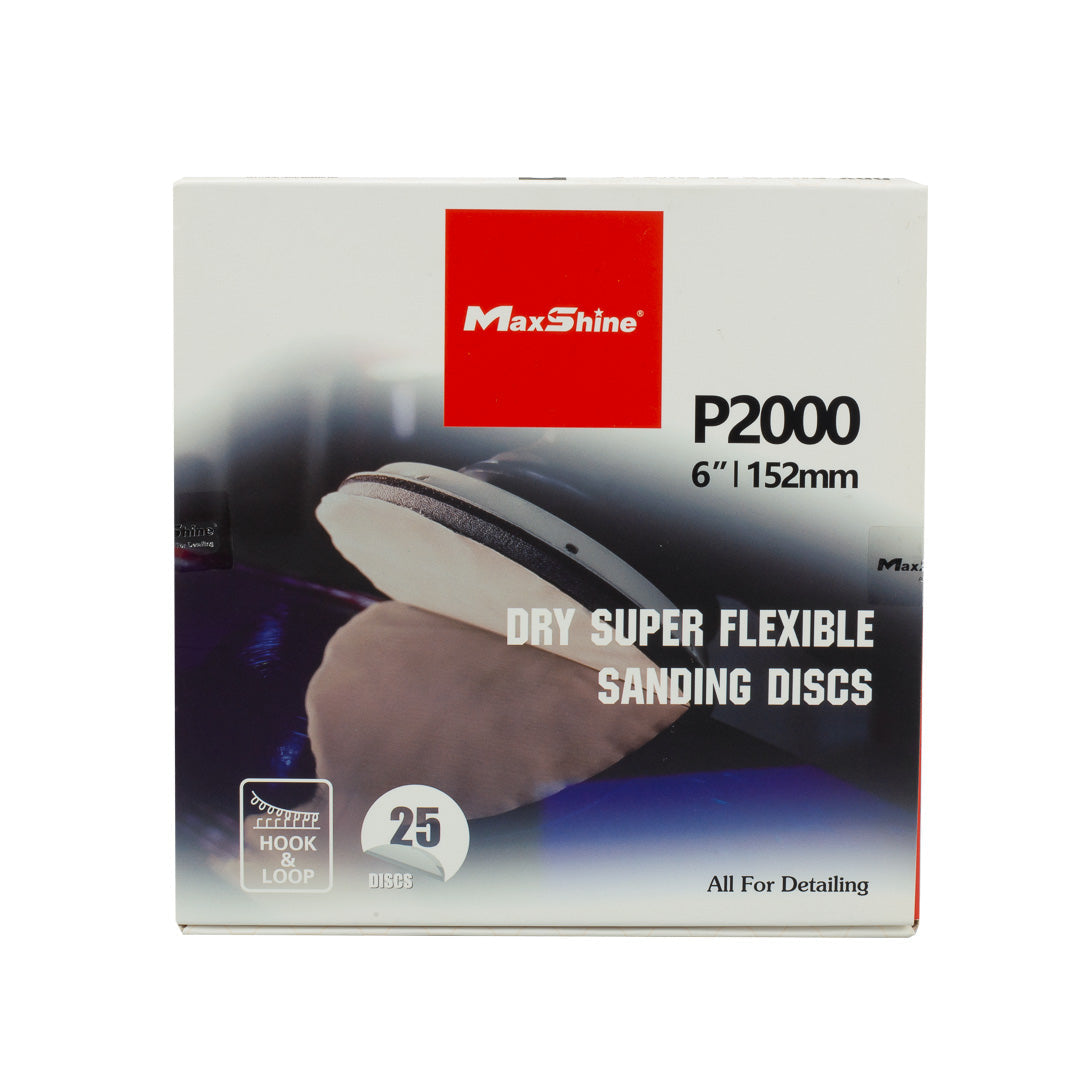 The 6" Sanding Paper Discs The sanding paper discs include 6-inch discs with fine grit ranging from 1200, 1500, 2000, and 3000 grits, working perfectly on