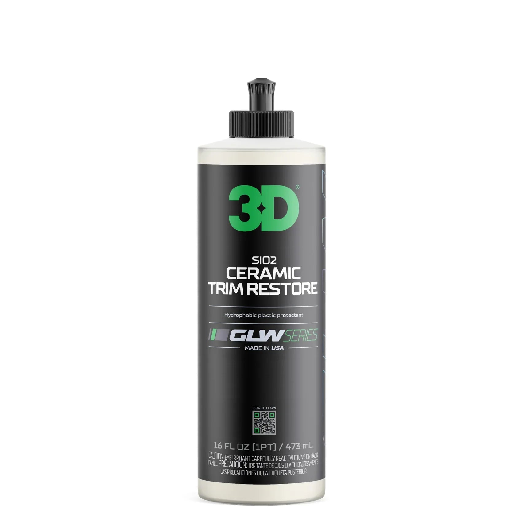 3D Car Care 3D GLW SIO2 CERAMIC TRIM RESTORE PT in use - professional detailing application