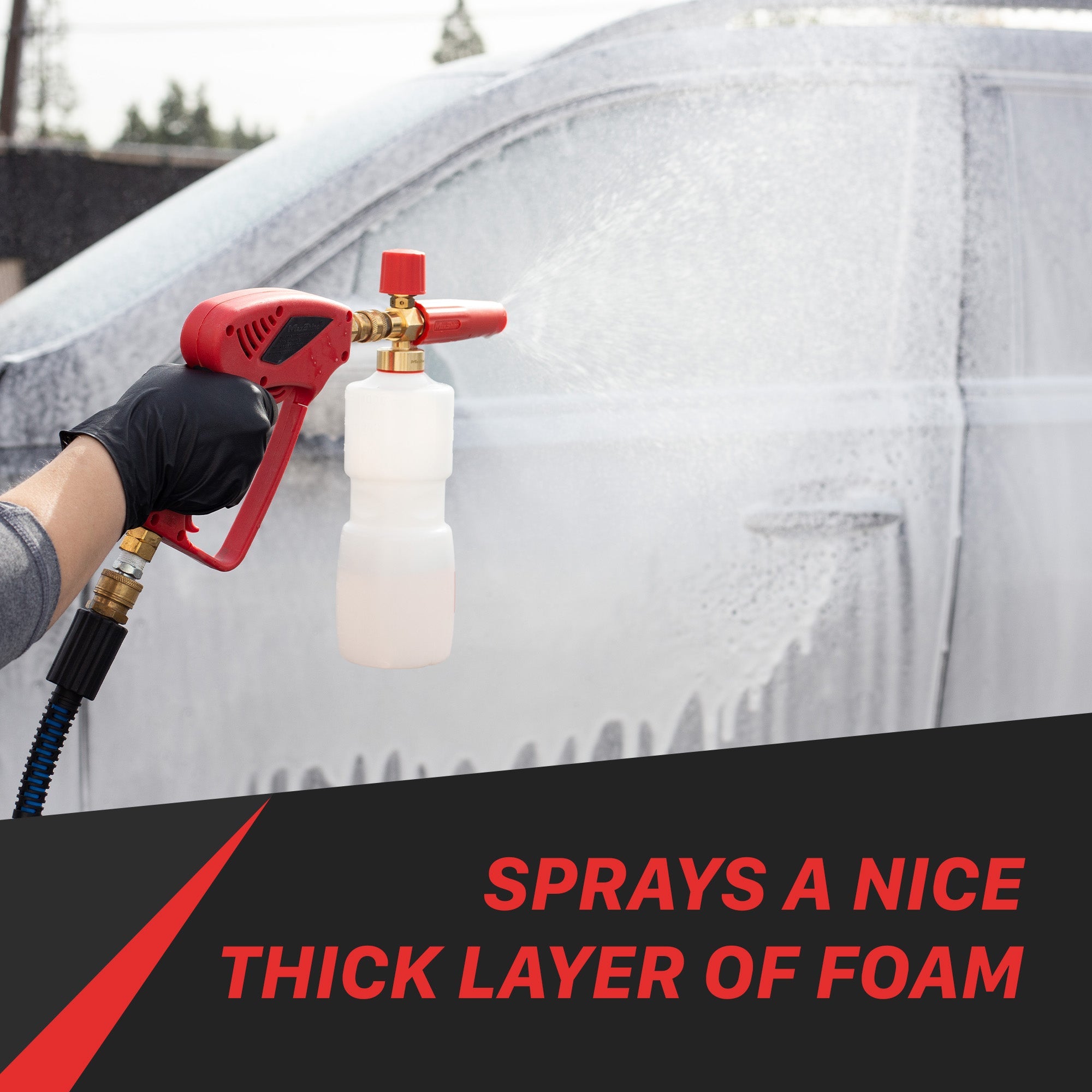 Foam Wash Cannon Thick Cleansing Snow Foam MaxShine Snow Foam Wash Cannon achieves a safe and swirl-free car wash! This top-of-the-line foam cannon dispenses