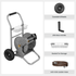 The hose reel cart has a heavy-duty steel construction and a unique hose guide, it is suitable for use in a variety of environments. The garden hose cart has
