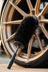 Blackline Car Care BLACKLINE® WHEEL BARREL BRUSH in use - professional detailing application