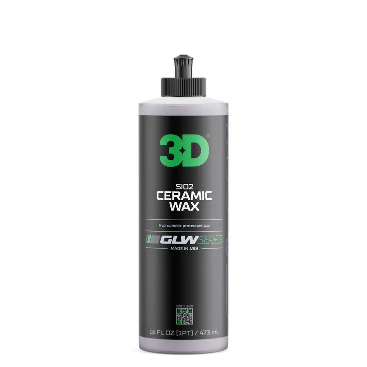 3D Car Care 3D GLW SIO2 CERAMIC WAX PINT in use - professional detailing application