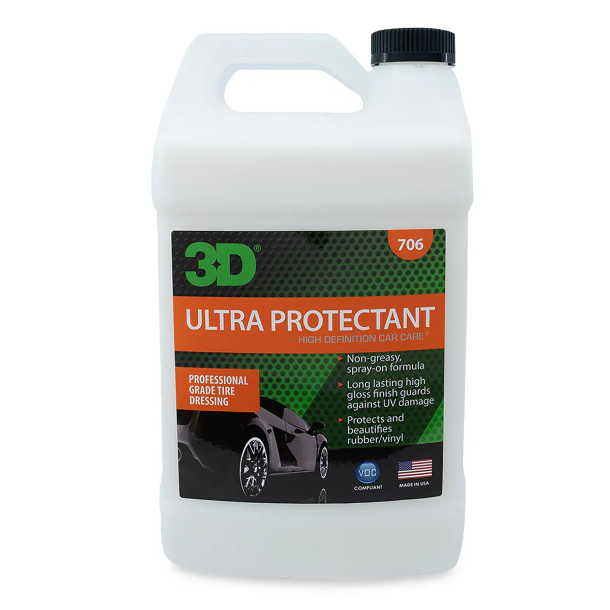 3D Car Care 3D ULTRA PROTECTANT GALLON in use - professional detailing application