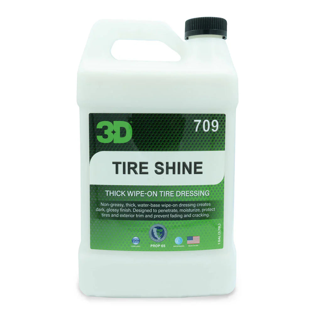 3D Car Care 3D TIRE SHINE GALLON in use - professional detailing application