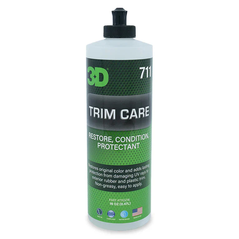 3D Car Care 3D TRIM CARE PROTECTANT PINT in use - professional detailing application