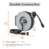 Giraffe Tools Retractable Pressure Hose Reel equipped with a locking mechanism, the hose can be adjusted to any length required, and is oil and