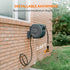 Giraffe Tools retractable garden hose reel delivers a one-stop watering solution—wall-mounted, auto-rewind, and adjustable for effortless use.