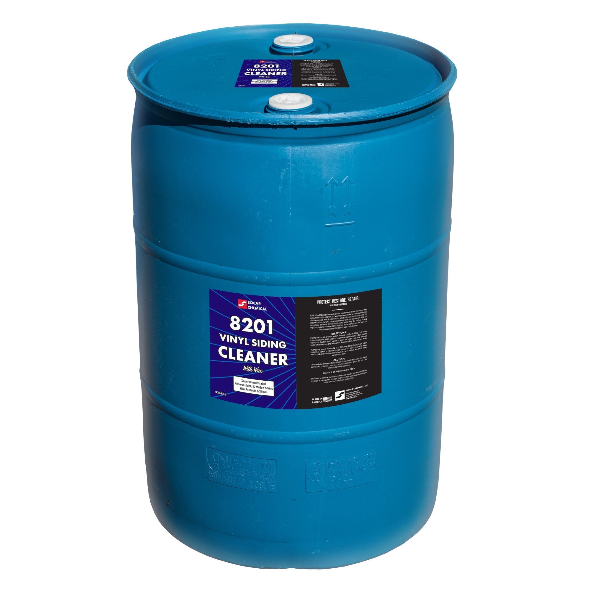 8201 Vinyl Siding Cleaner is a super concentrated cleaner for use on vinyl siding and building exteriors. Powerful detergents aid in surface cleaning for all