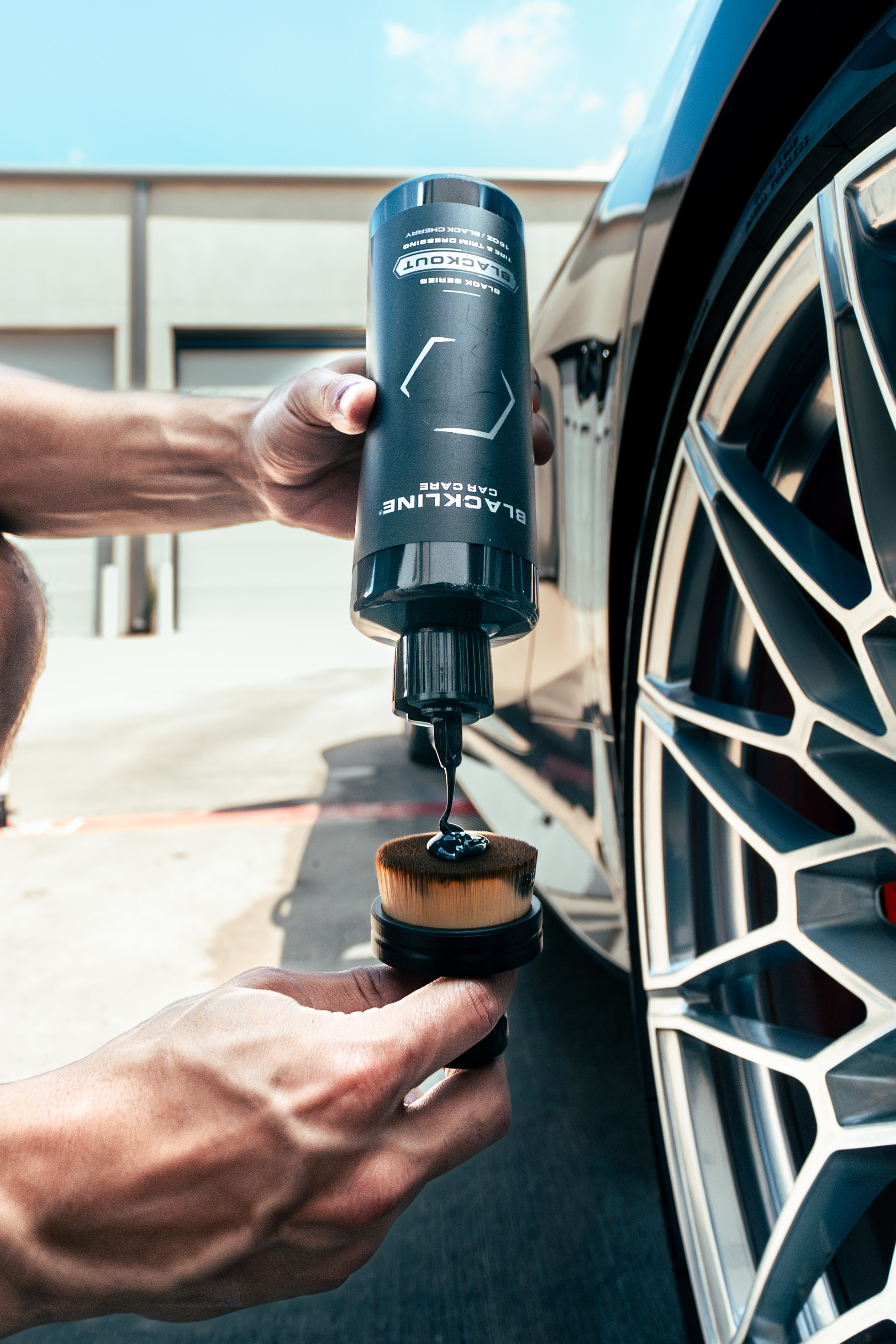 Blackline Car Care BLACKLINE® BLACKOUT TRIM & TIRE DRESSING - detail shot 5
