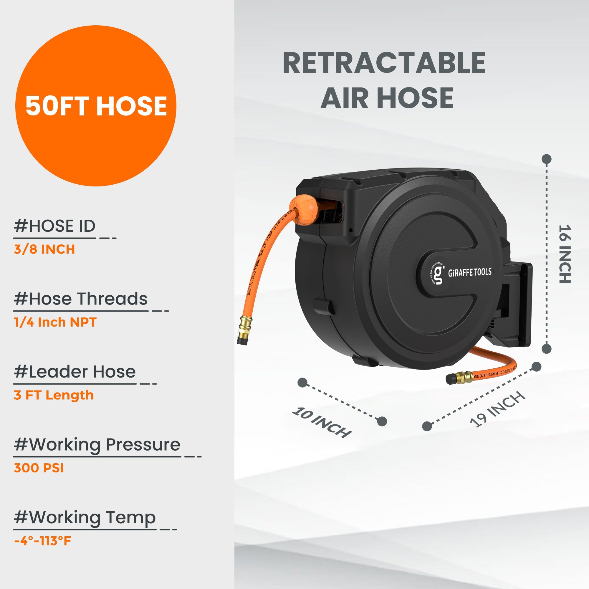 The reel has a strong rewind spring and a smart lock, and is more lightweight than steel reels.