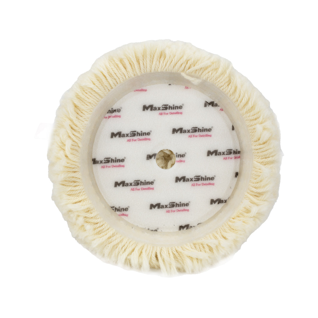 Wool Buffing Pads 9in Pads for Rotary Polisher Rotary Wool Buffing Pads are constructed from 100% Australian wool which effortlessly tackle heavy swirling