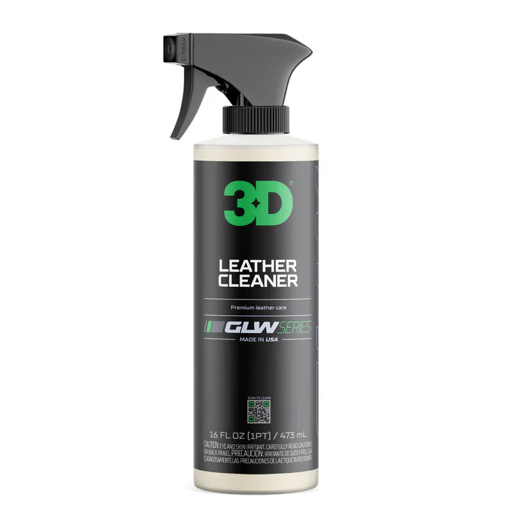 3D Car Care 3D GLW LEATHER CLEANER PINT in use - professional detailing application