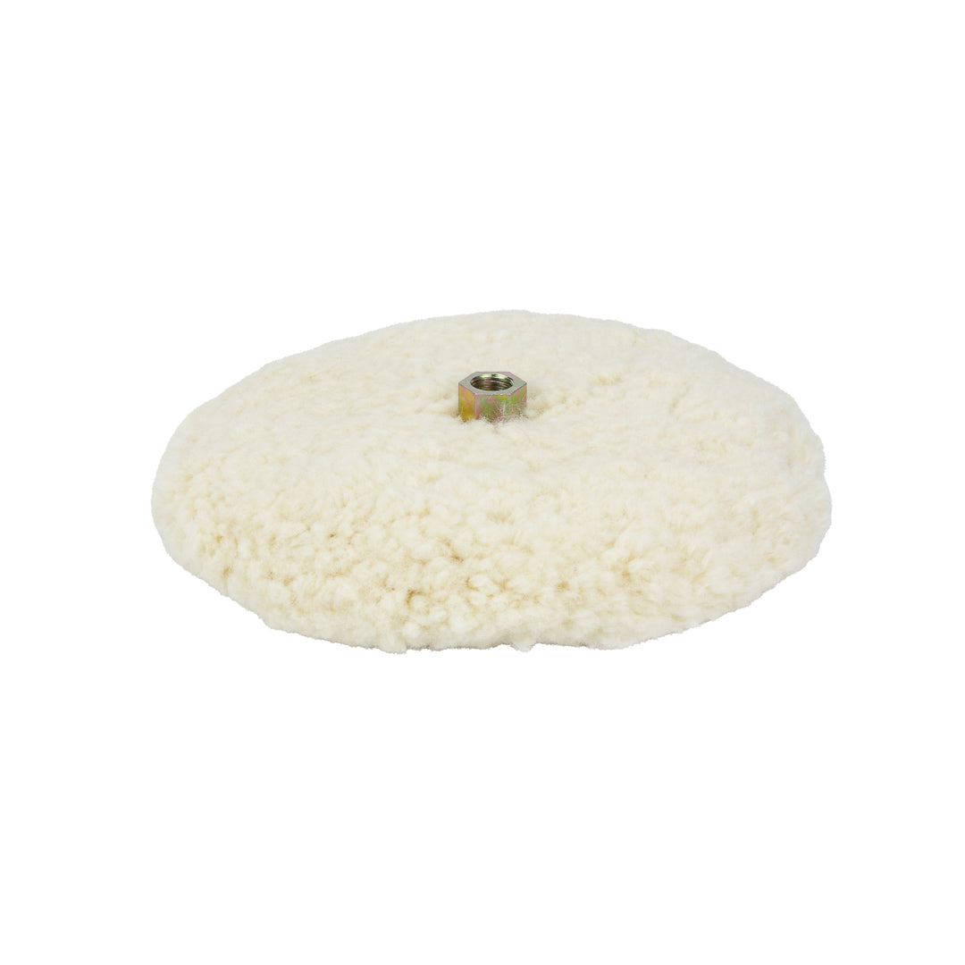 Wool Buffing Pads 9in Pads for Rotary Polisher Rotary Wool Buffing Pads are constructed from 100% Australian wool which effortlessly tackle heavy swirling