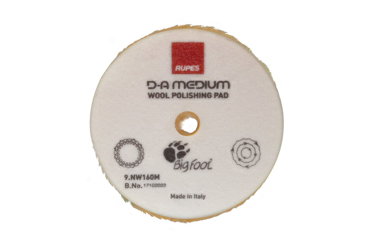 Rupes RUPES D-A Medium Wool Polishing PaD 9.NW130M - 5" Yellow in use - professional detailing application