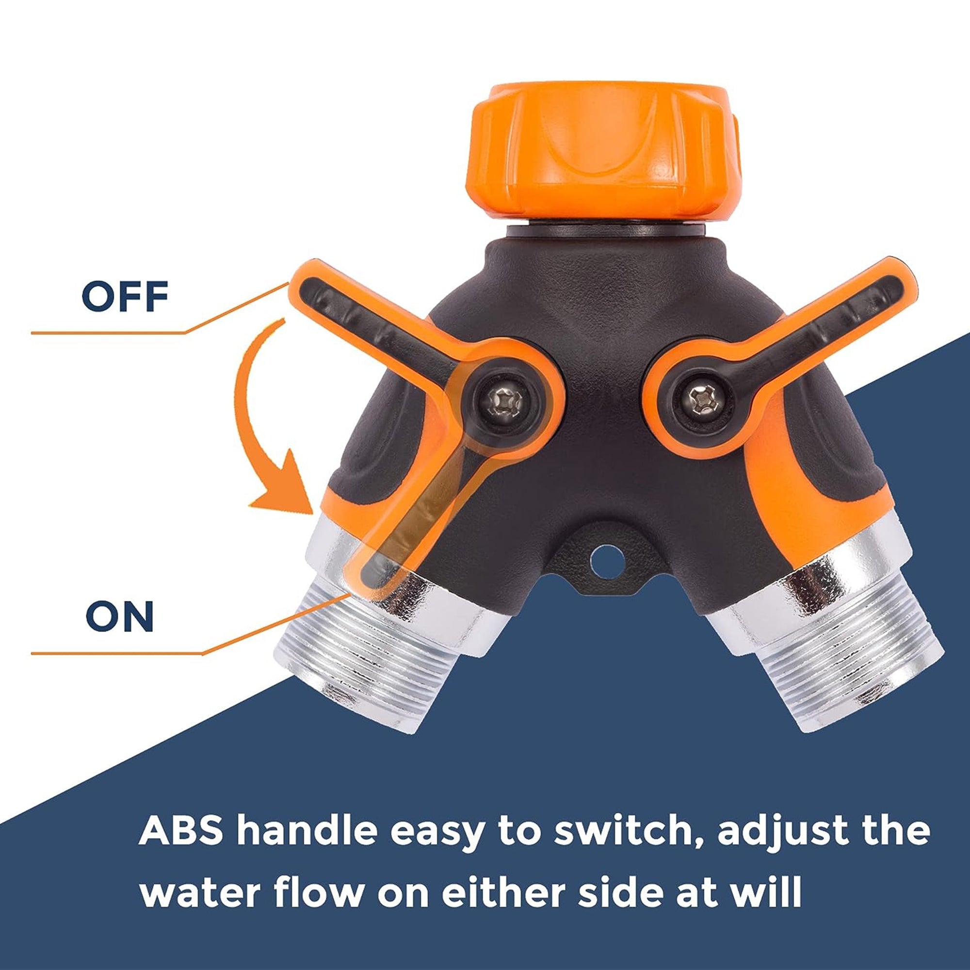 The Giraffe water hose splitter is made of high-quality brass which is rust-resistant and corrosion-resistant. Its all-brass construction ensures superior