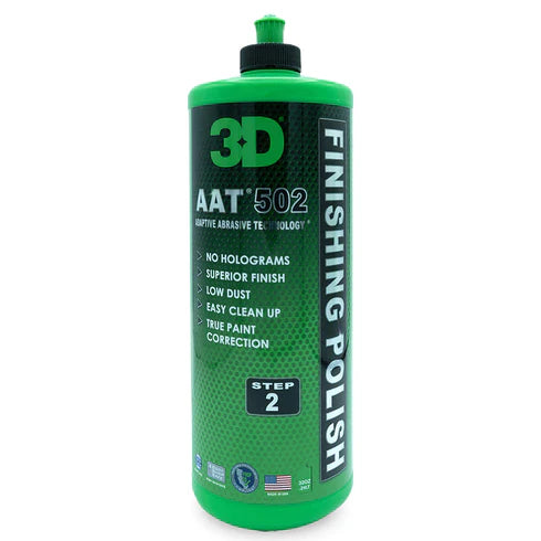3D Car Care 3D 502 AAT FINISHING POLISH QUART in use - professional detailing application