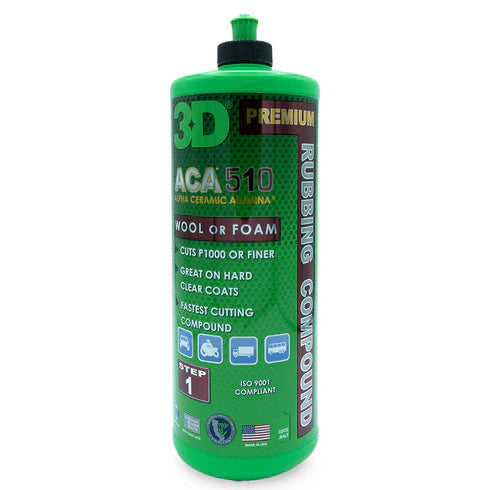 3D Car Care 3D 510 PREMIUM COMPOUND QUART in use - professional detailing application