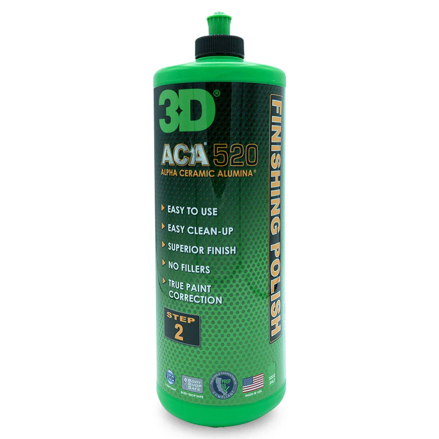 3D Car Care 3D 520 ACA FINISHING POLISH QUART in use - professional detailing application