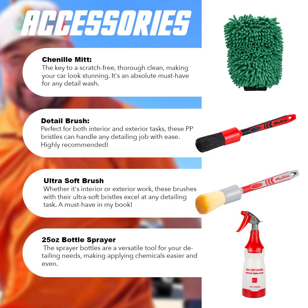 MaxShine Serrano's Mobile Detailing Car Cleaning Kit Serrano’s Mobile Detailing brings you a starter car cleaning kit that takes your car’s appearance to the