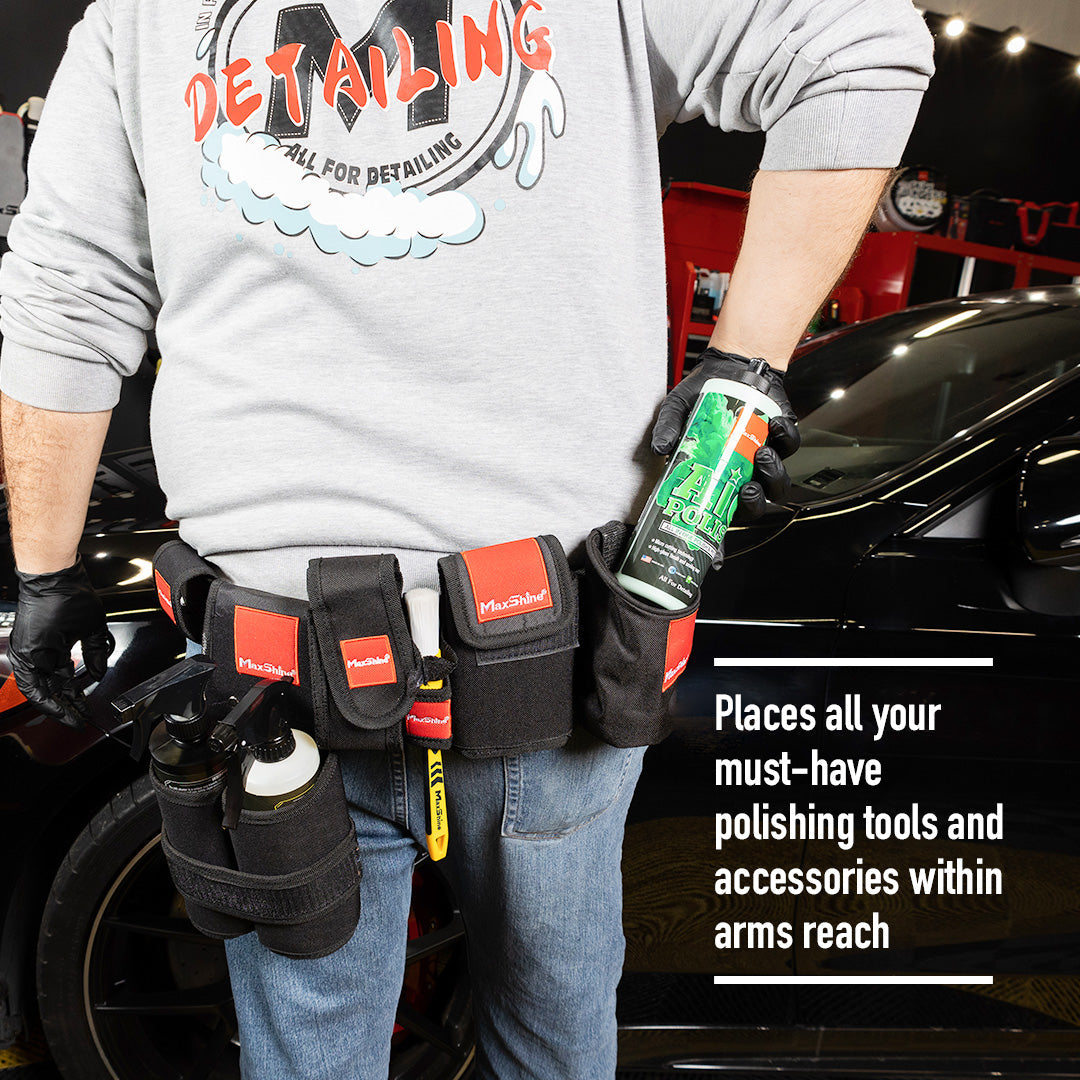 Detailing Tool Belt Adjustable and Durable This professional-grade detailing tool belt, crafted from durable 600D Oxford fabric, keeps all your detailing