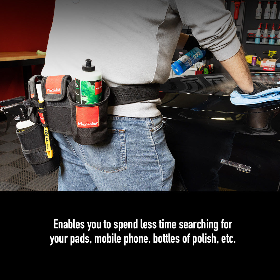 Detailing Tool Belt Adjustable and Durable This professional-grade detailing tool belt, crafted from durable 600D Oxford fabric, keeps all your detailing
