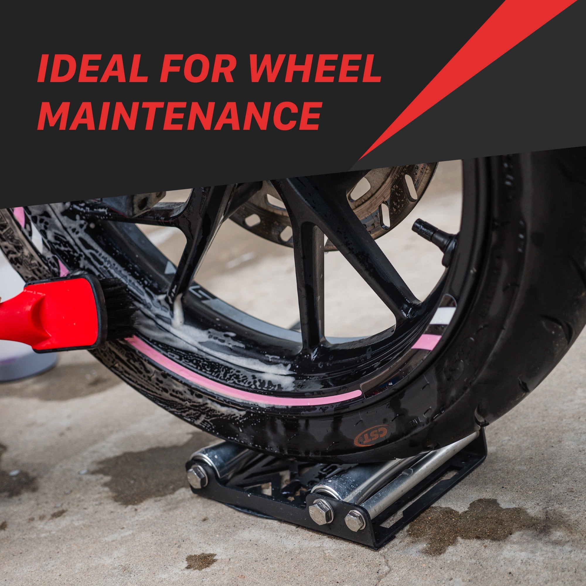 Motorcycle Stand Wheel Roller The Motorcycle Stand Wheel Roller provides the ultimate convenience in motorcycle maintenance. Designed for solo operation, it