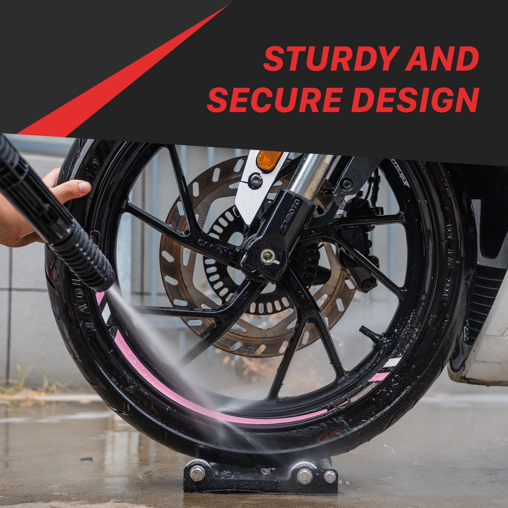 Motorcycle Stand Wheel Roller The Motorcycle Stand Wheel Roller provides the ultimate convenience in motorcycle maintenance. Designed for solo operation, it
