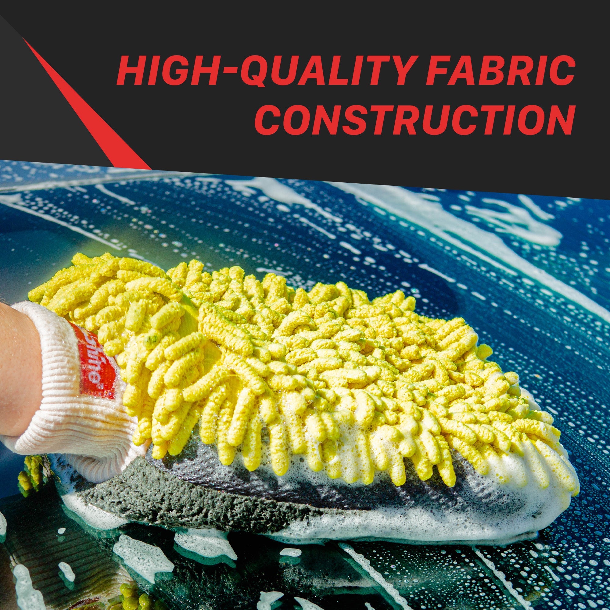 Maxshine Chenille Mitt | 3 in 1 Chenille Microfiber Wash Mitt - detail shot 9