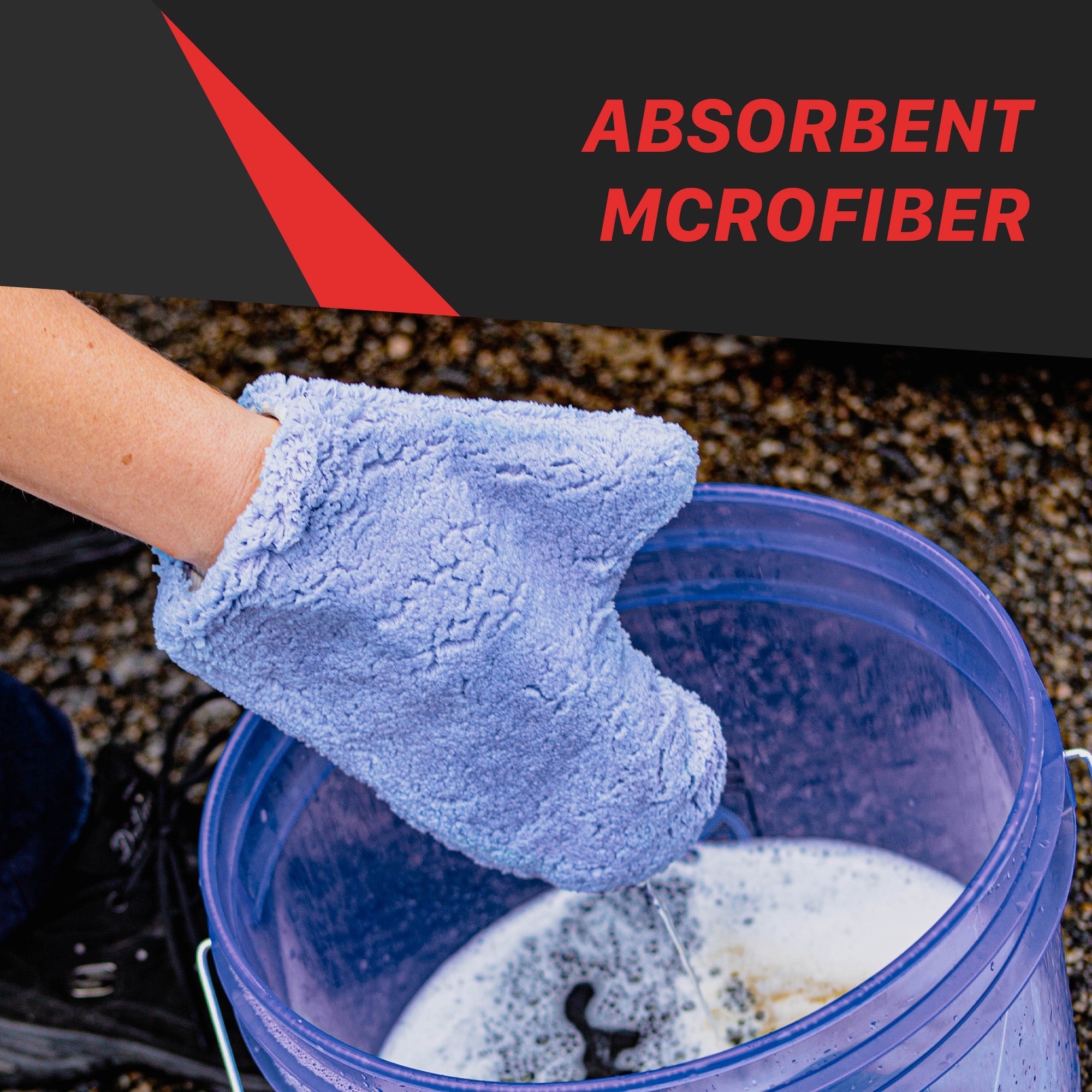 Maxshine Car Washing Glove Mitt | Plush Microfiber Wash Mitt - detail shot 8