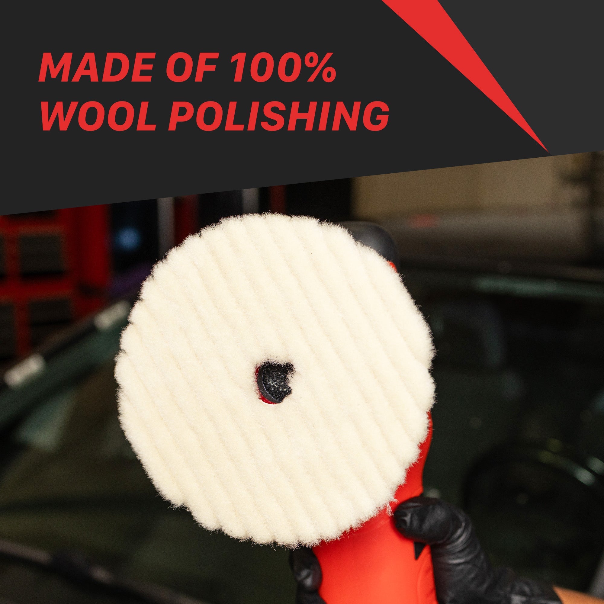 Maxshine Wool Cutting Pads Rubber Backed - 3in, 5in, 6in - detail shot 33