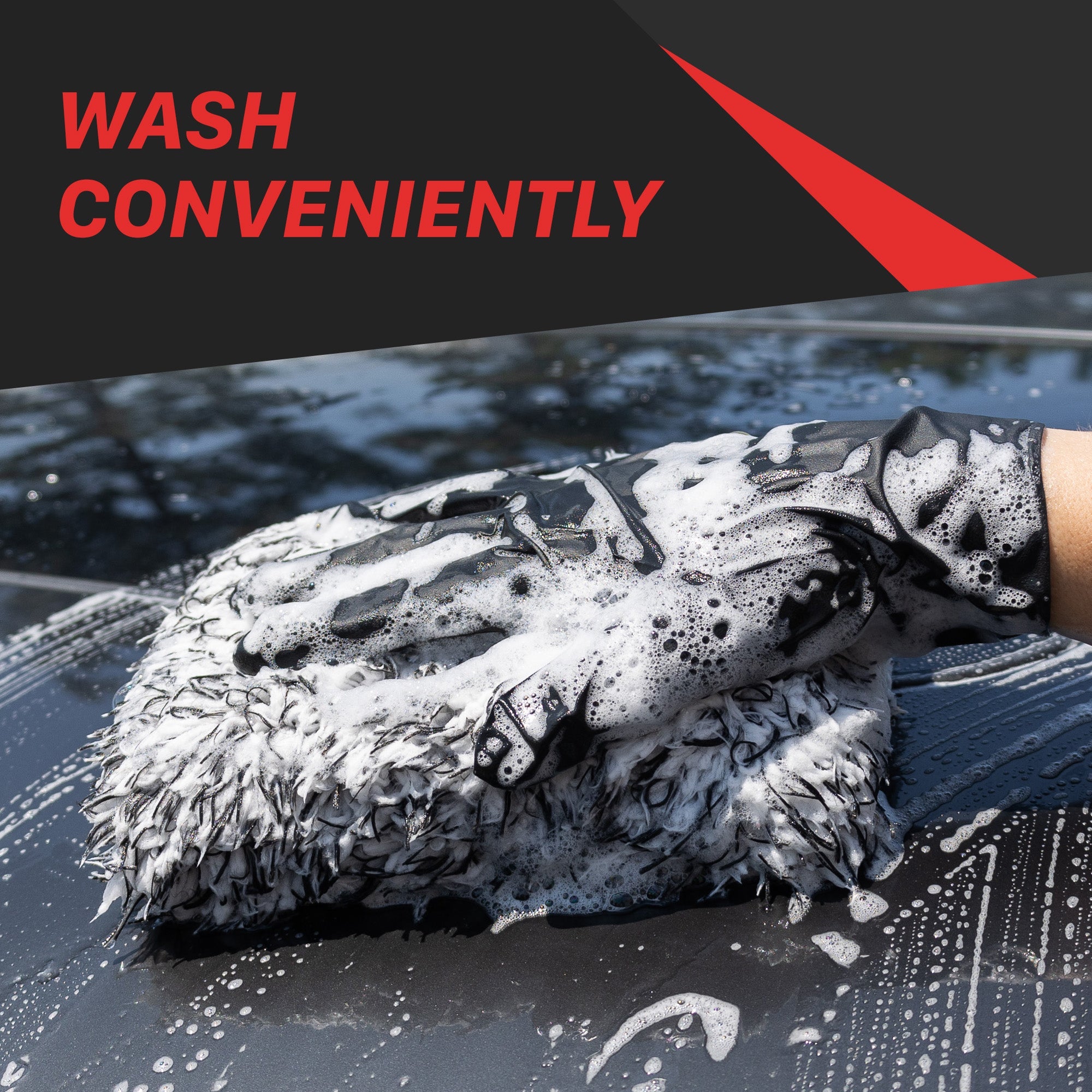 Maxshine Car Wash Microfiber Mitt - detail shot 6