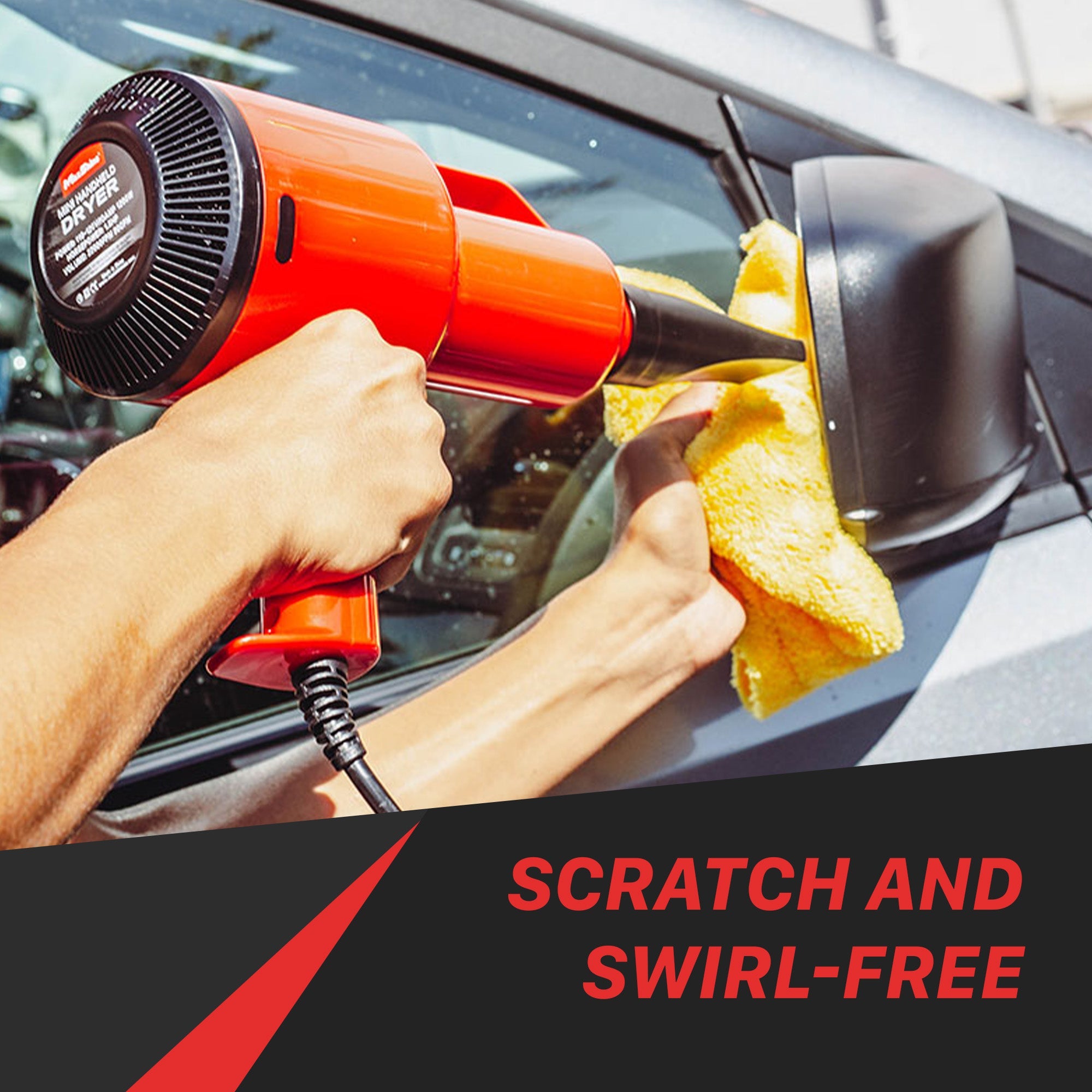 Handheld Dryer For Car - Powerful Air Flow, Filtered Air, Long Power Cord for Extensive Reach The Handheld Dryer enhances car detailing, providing convenience